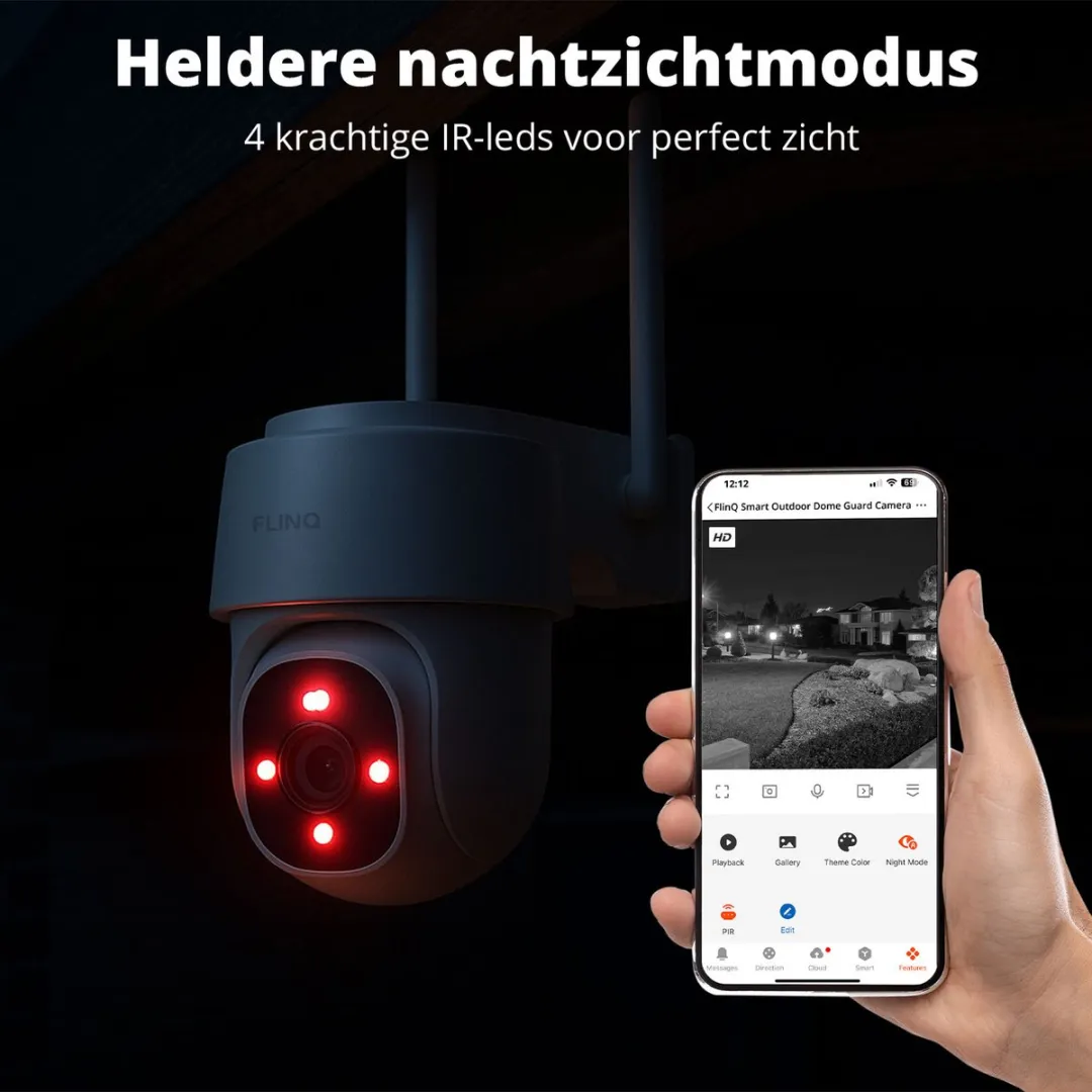 FlinQ Dome Guard Beveiligingscamera 2K - Wit