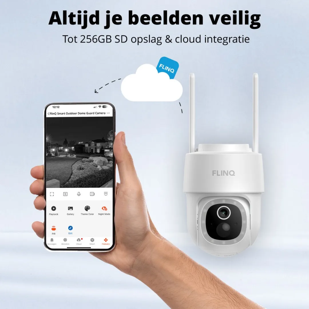 FlinQ Dome Guard Beveiligingscamera 2K - Wit