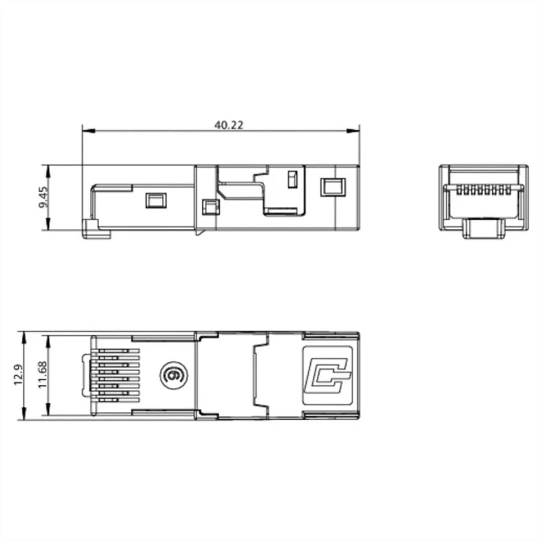 Metz Connect E-DAT Industry RJ45 1401400810-I Stekker 8P8C - Zilver