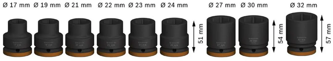 Bosch Professional PRO Impact 2608003041 Krachtdoppenset 9-delig - Zwart