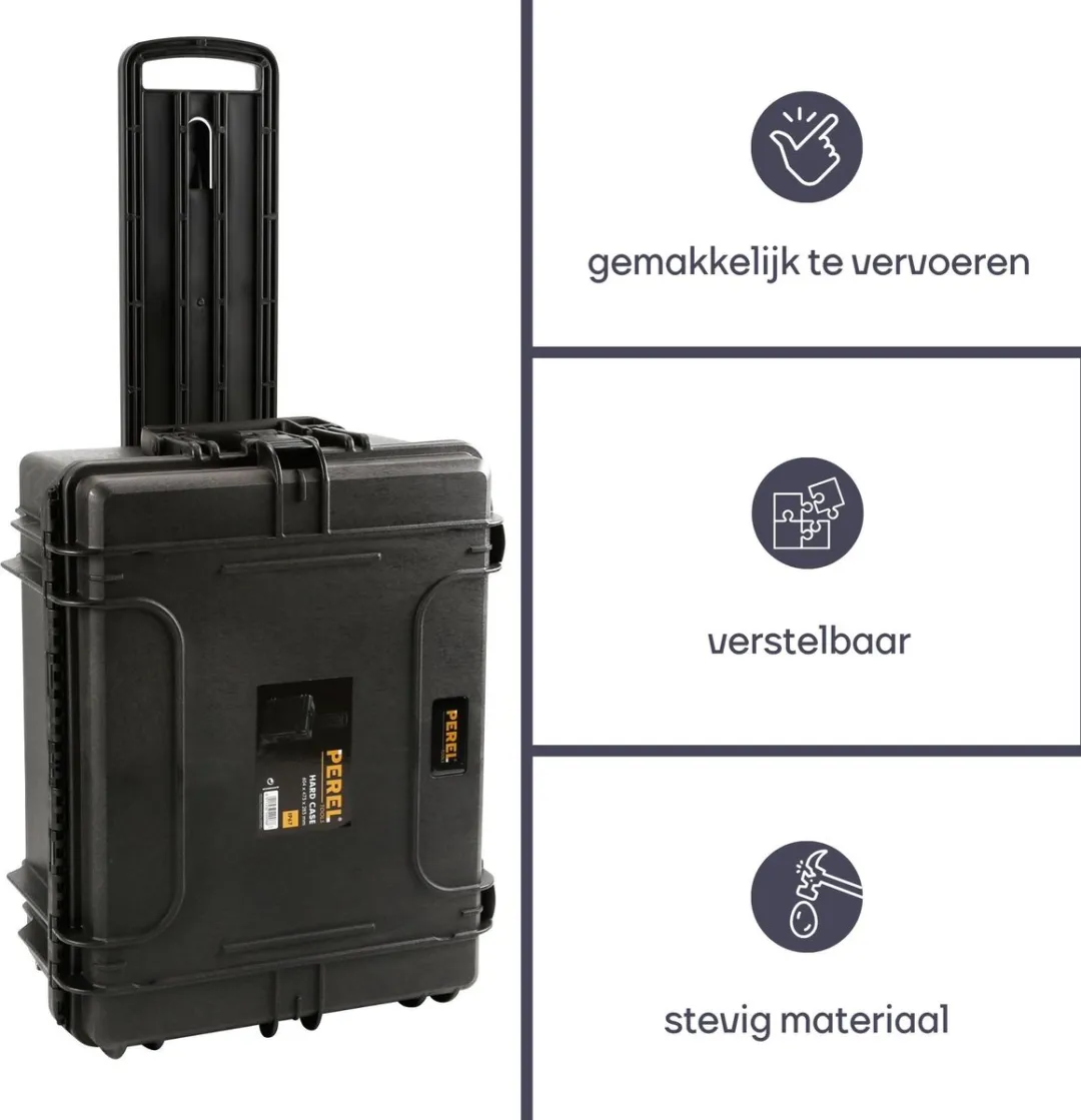Perel HC540SH245TR Harde Koffer - 604x473x283mm - Zwart
