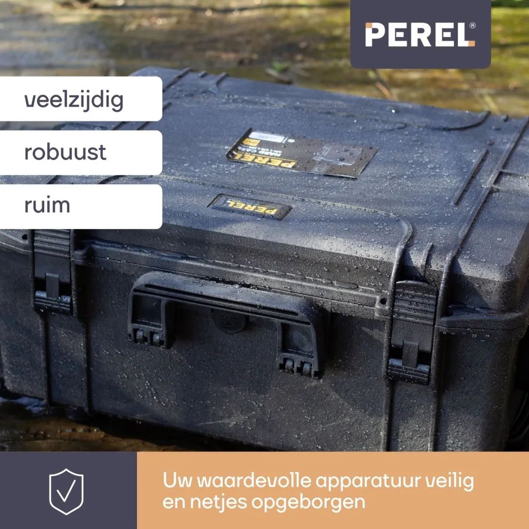Perel HC540SH245TR Harde Koffer - 604x473x283mm - Zwart