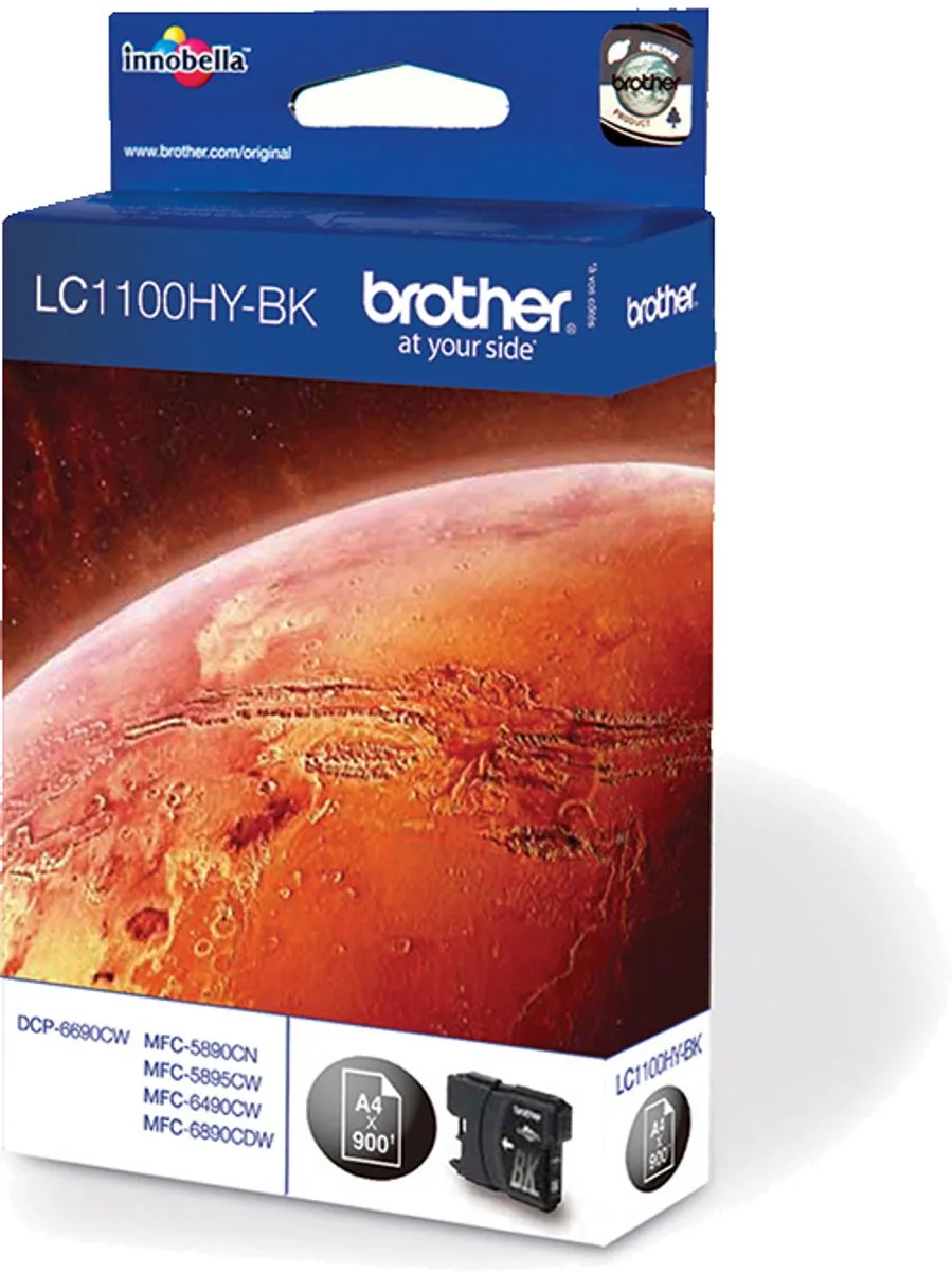 Brother LC-1100HYBK Inktcartridge - Zwart
