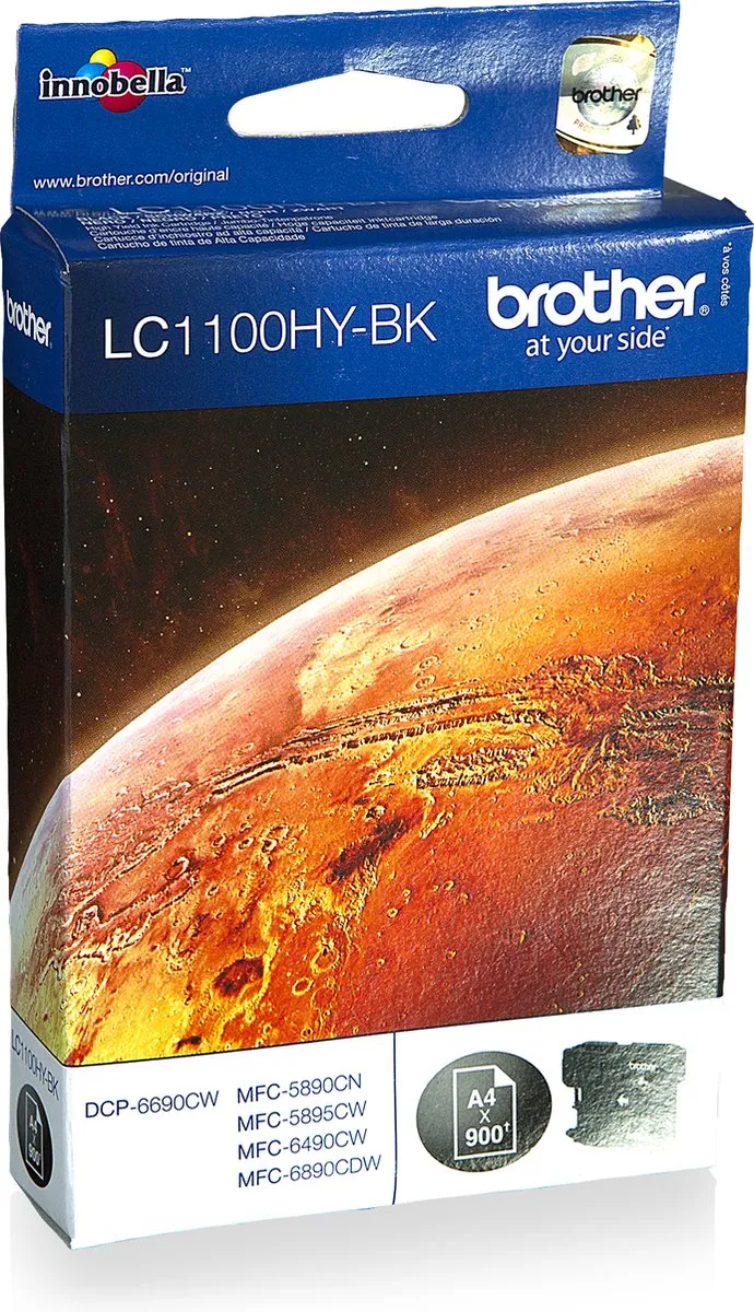 Brother LC-1100HYBK Inktcartridge - Zwart