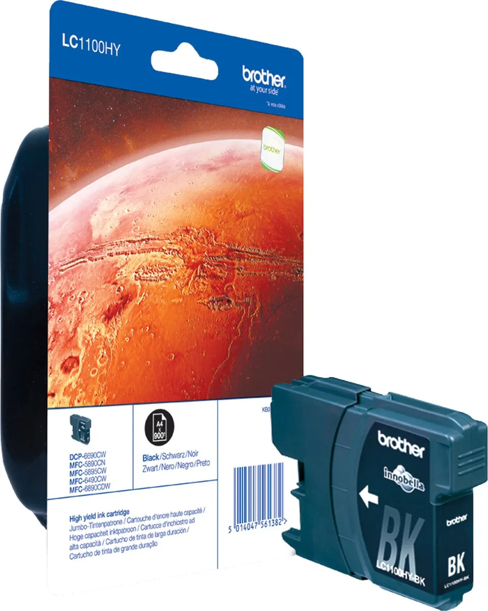 Brother LC-1100HYBK Inktcartridge - Zwart - afbeelding 6 van 6