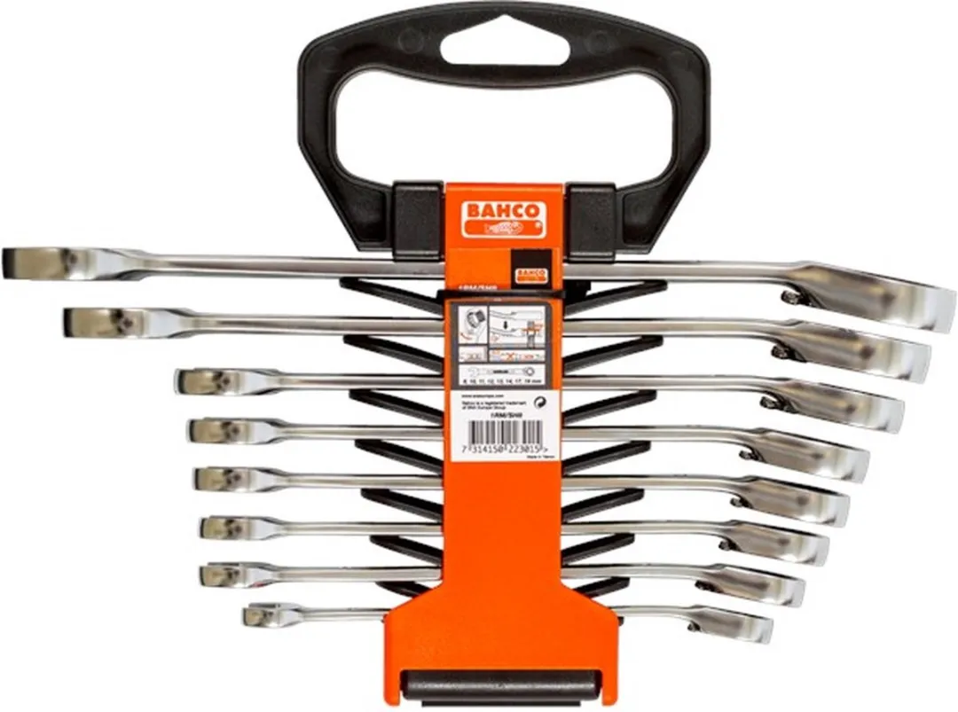 Bahco 1RM/SH8 Steek-/ringratelsleutelset 8-19mm