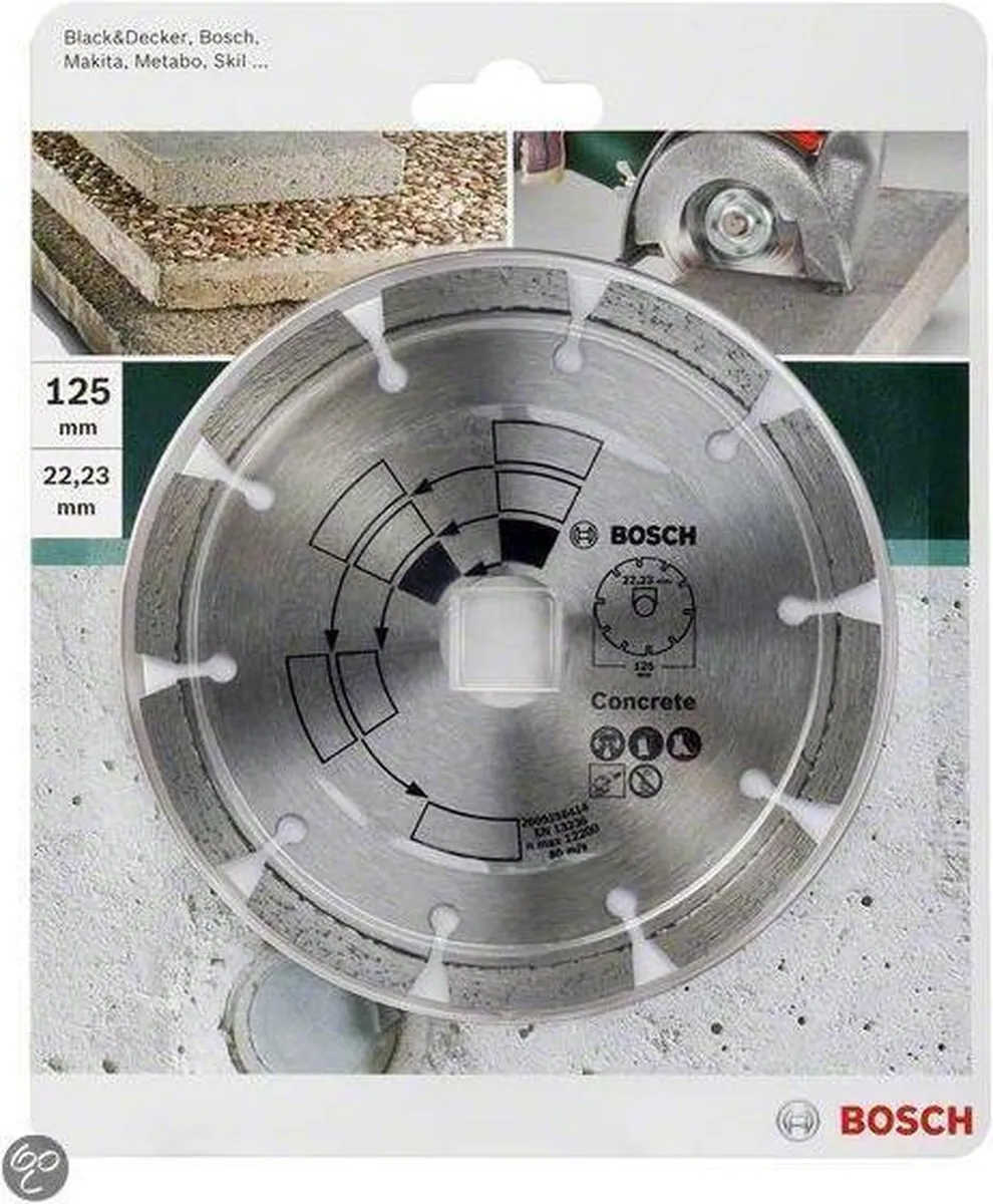 Bosch Diamantdoorslijpschijf Beton 125x22x1,7x7,0mm