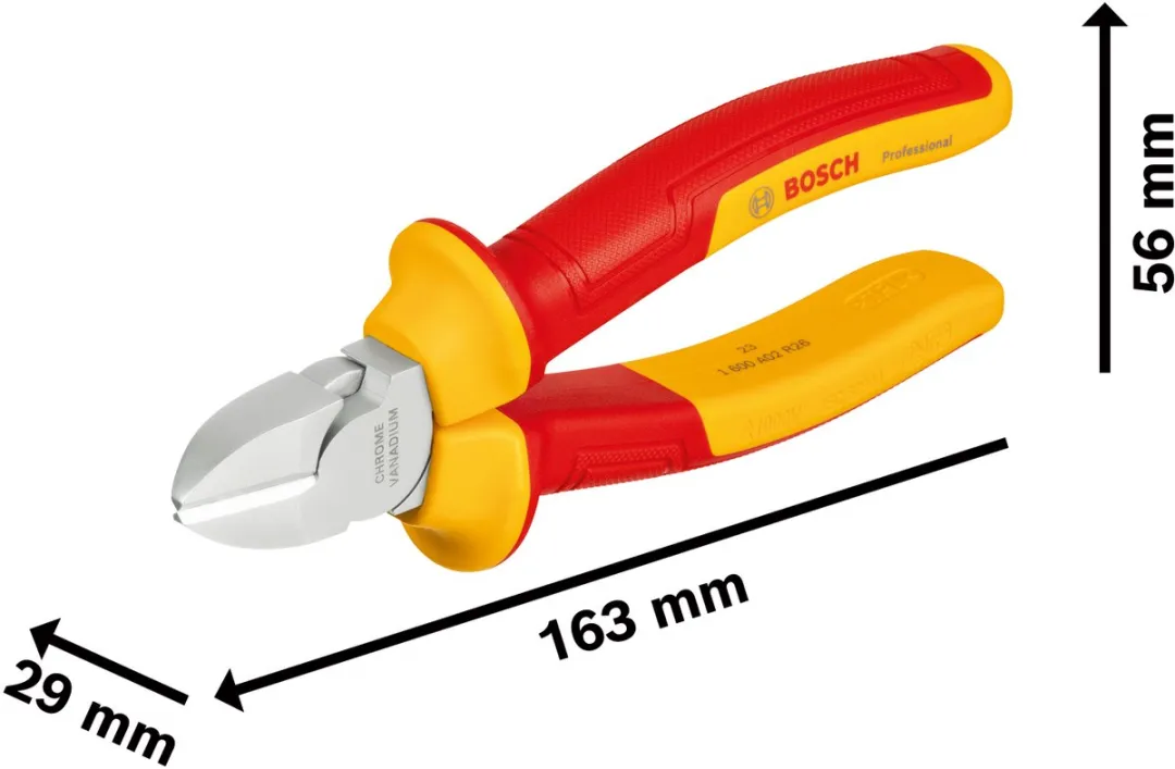 Bosch Professional Diagonale Zijkniptang 160mm - Geel/Rood