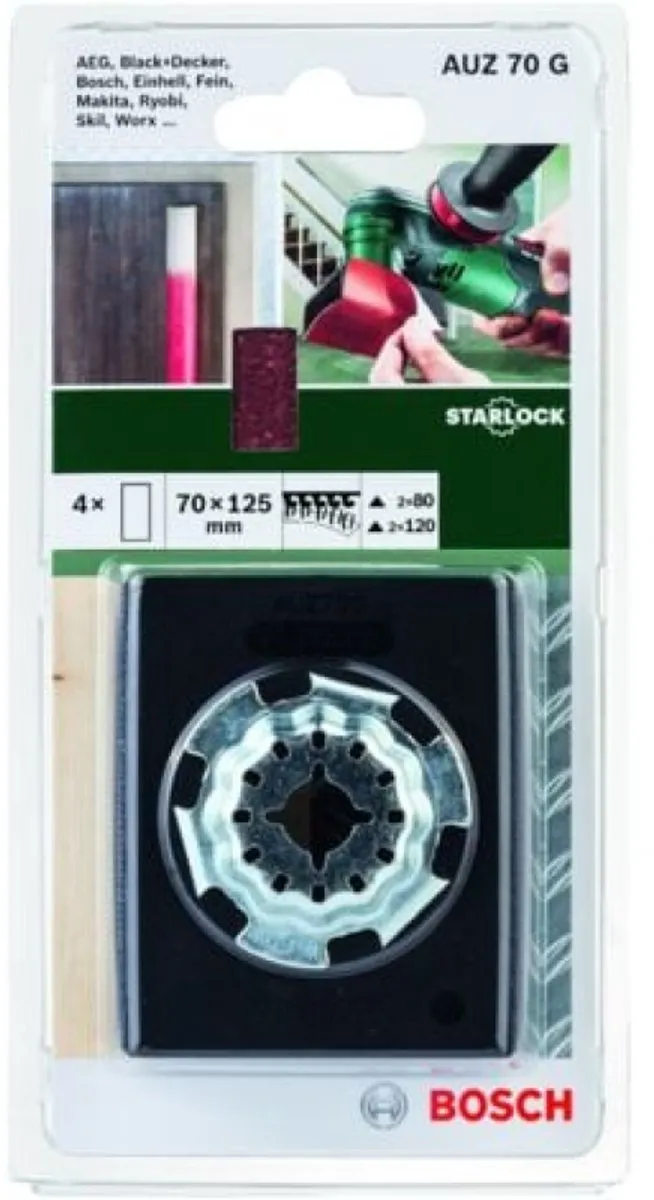 Bosch AUZ 70 G Multitool Schuurplateau 70x125mm - Korrel 80/120
