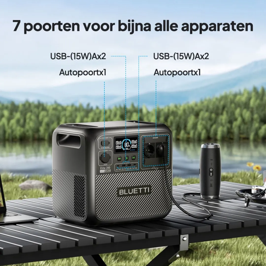 Bluetti Elite 200 V2 2073.6Wh Draagbare Generator - 2600W