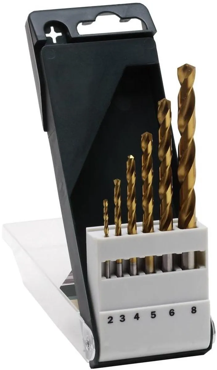 Bosch 6-delige Metaalboorset HSS-TiN DIN 338 2-8mm