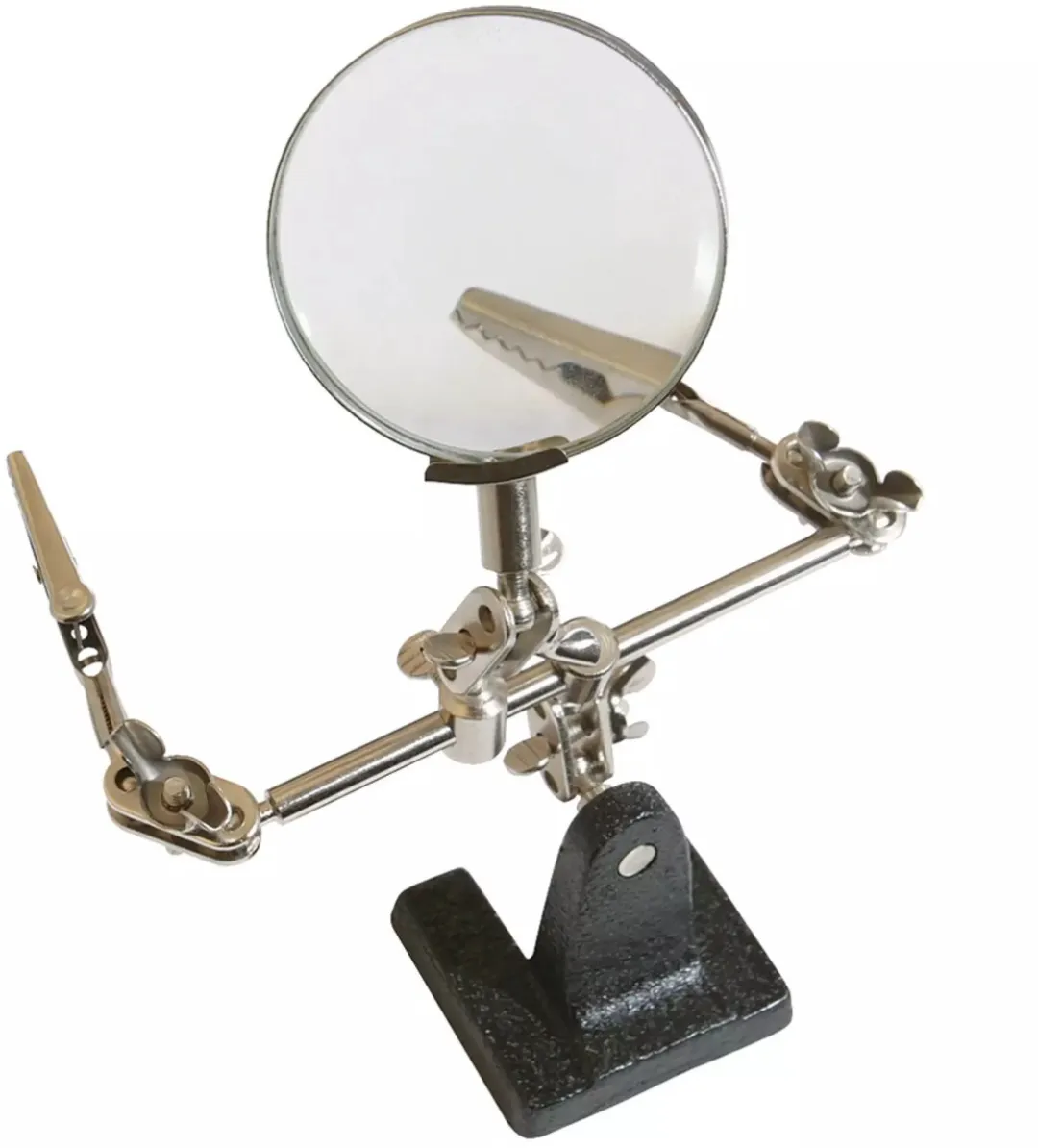 Silverline Derde Hand met Vergrootglas 63mm - 2.5x - 2 Klemmen - afbeelding 6 van 6