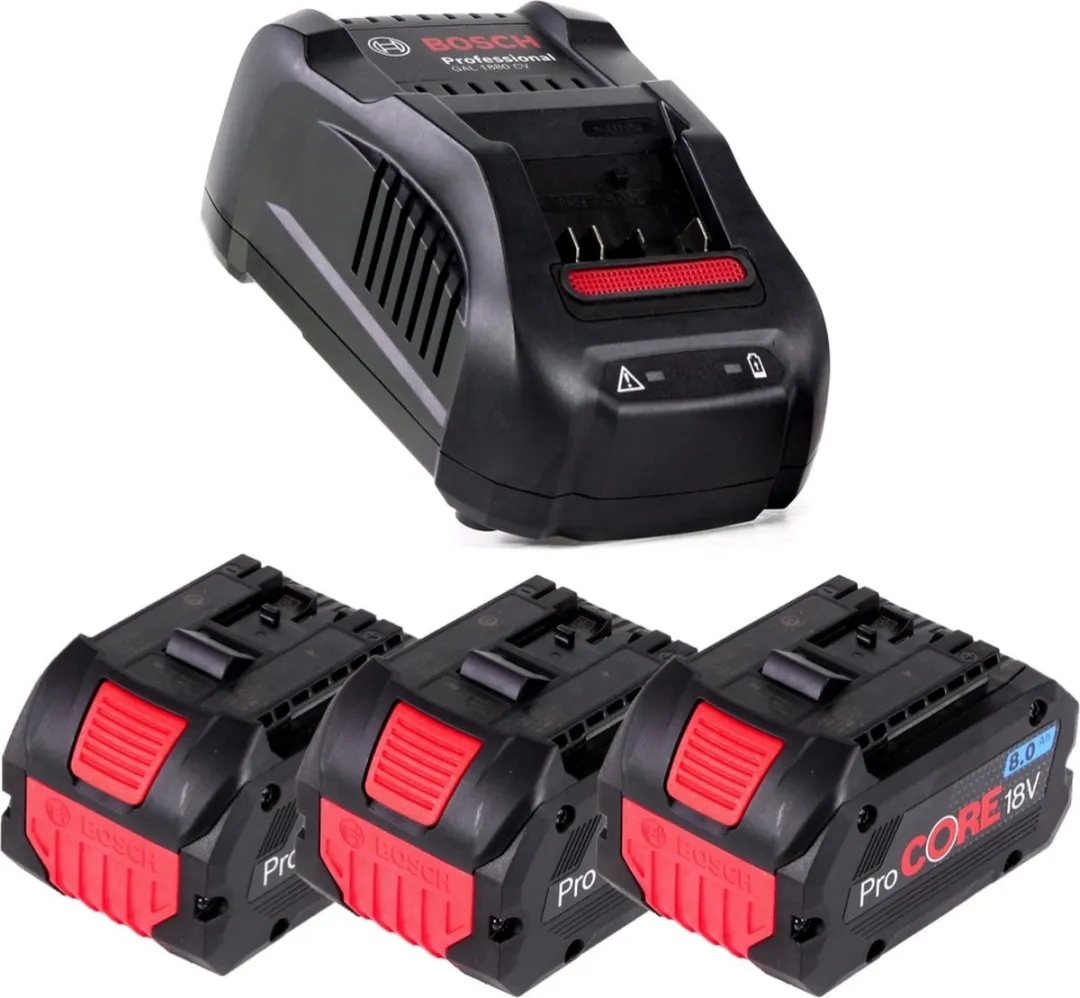 Bosch Professional ProCORE 18V Startset 3x 8.0Ah Accu + Lader 1600A016GK
