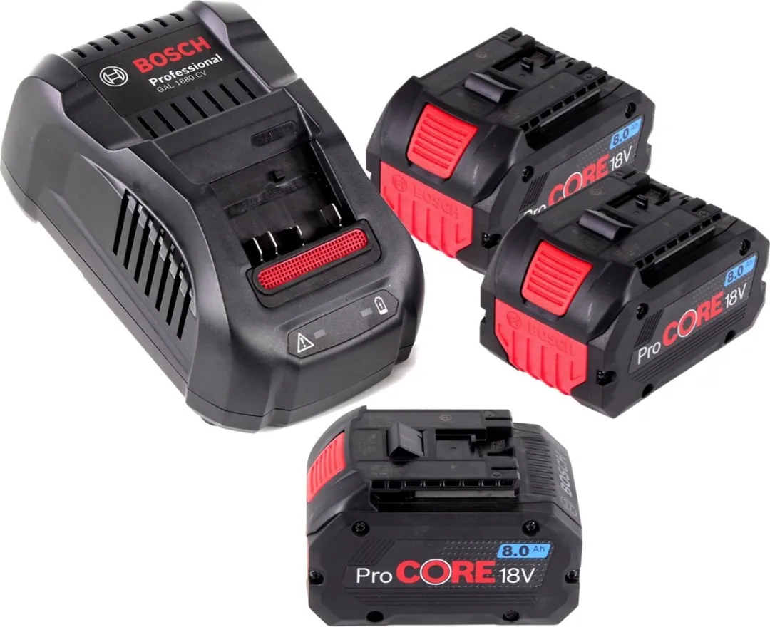 Bosch Professional ProCORE 18V Startset 3x 8.0Ah Accu + Lader 1600A016GK