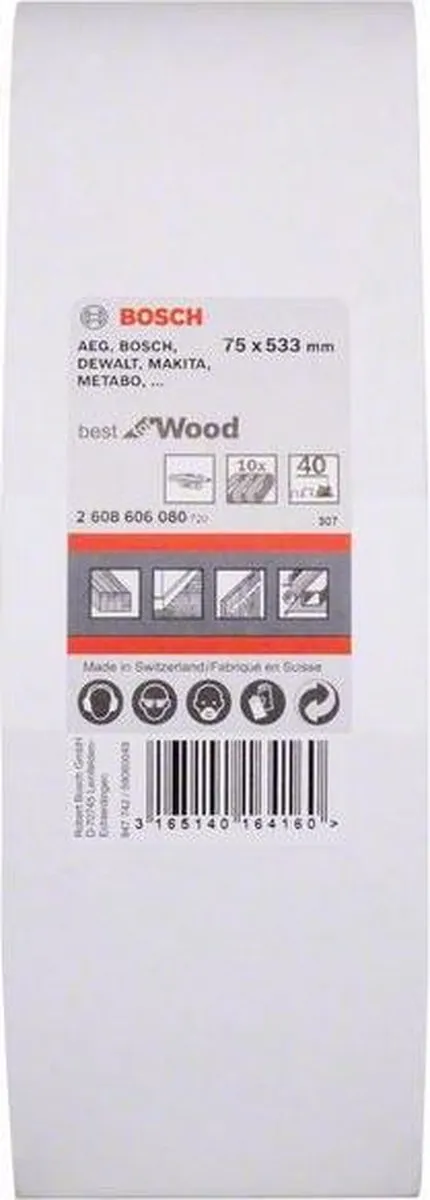 Bosch Professional 2608606080 Schuurband 75x533mm - Korrel 40