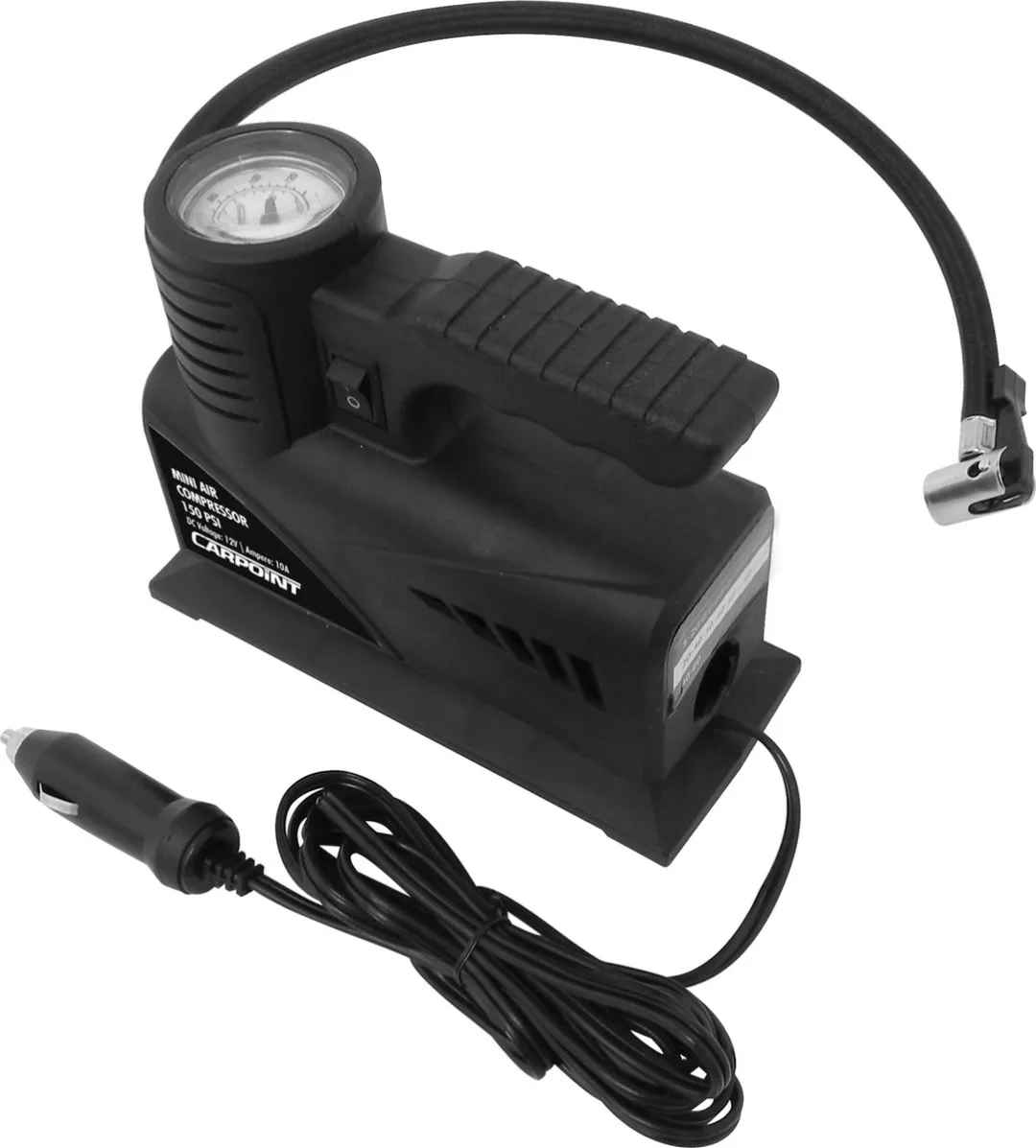 Carpoint Luchtcompressor 12V - 150PSI - Met adapters