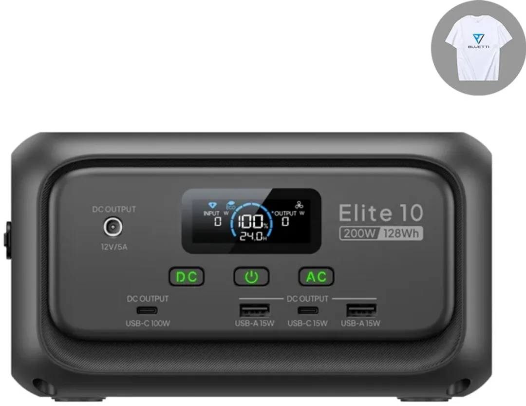 Bluetti Elite 10 Mini Zonne-energiecentrale 128Wh 200W