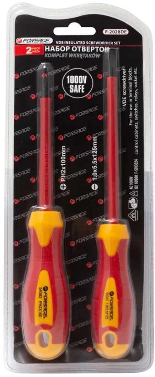 Forsage F-2028DE Geïsoleerde Schroevendraaierset - 2 Stuks