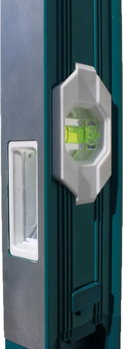 Total Waterpas 100cm Magnetisch Dual View - 0,5mm/m - Turquoise/Zilver