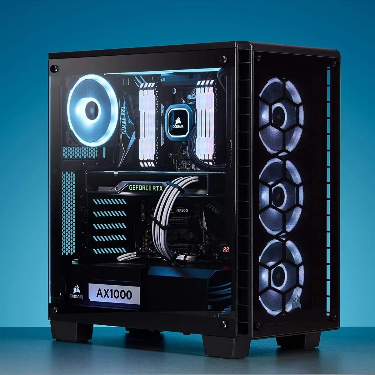 Corsair CP-8920228 Stroomkabel - Blauw - 4 Stuks