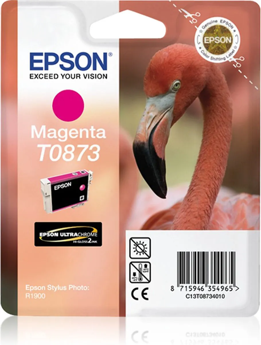 Epson Flamingo T0873 Magenta Inktpatroon - 890 pagina's