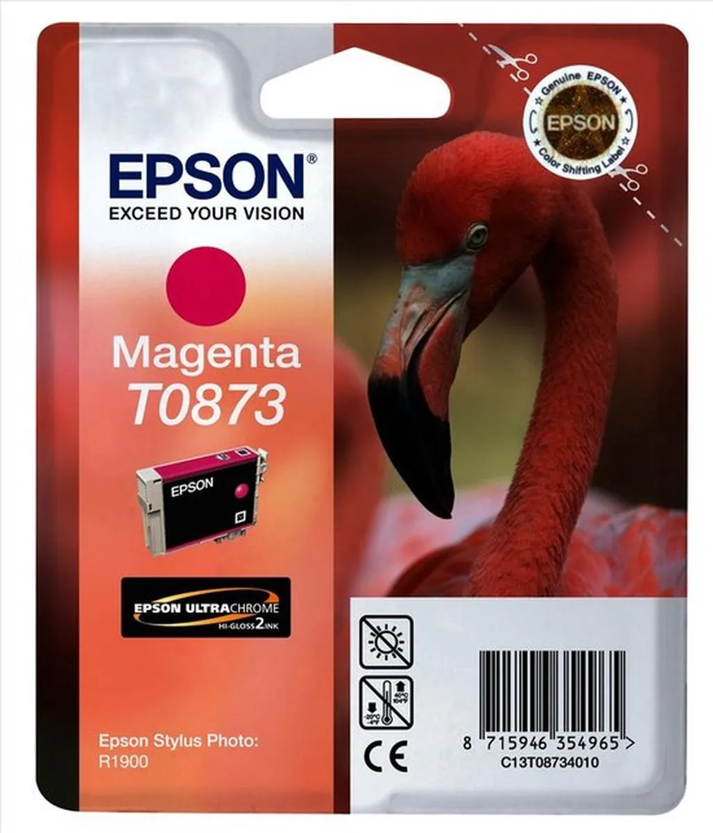 Epson Flamingo T0873 Magenta Inktpatroon - 890 pagina's