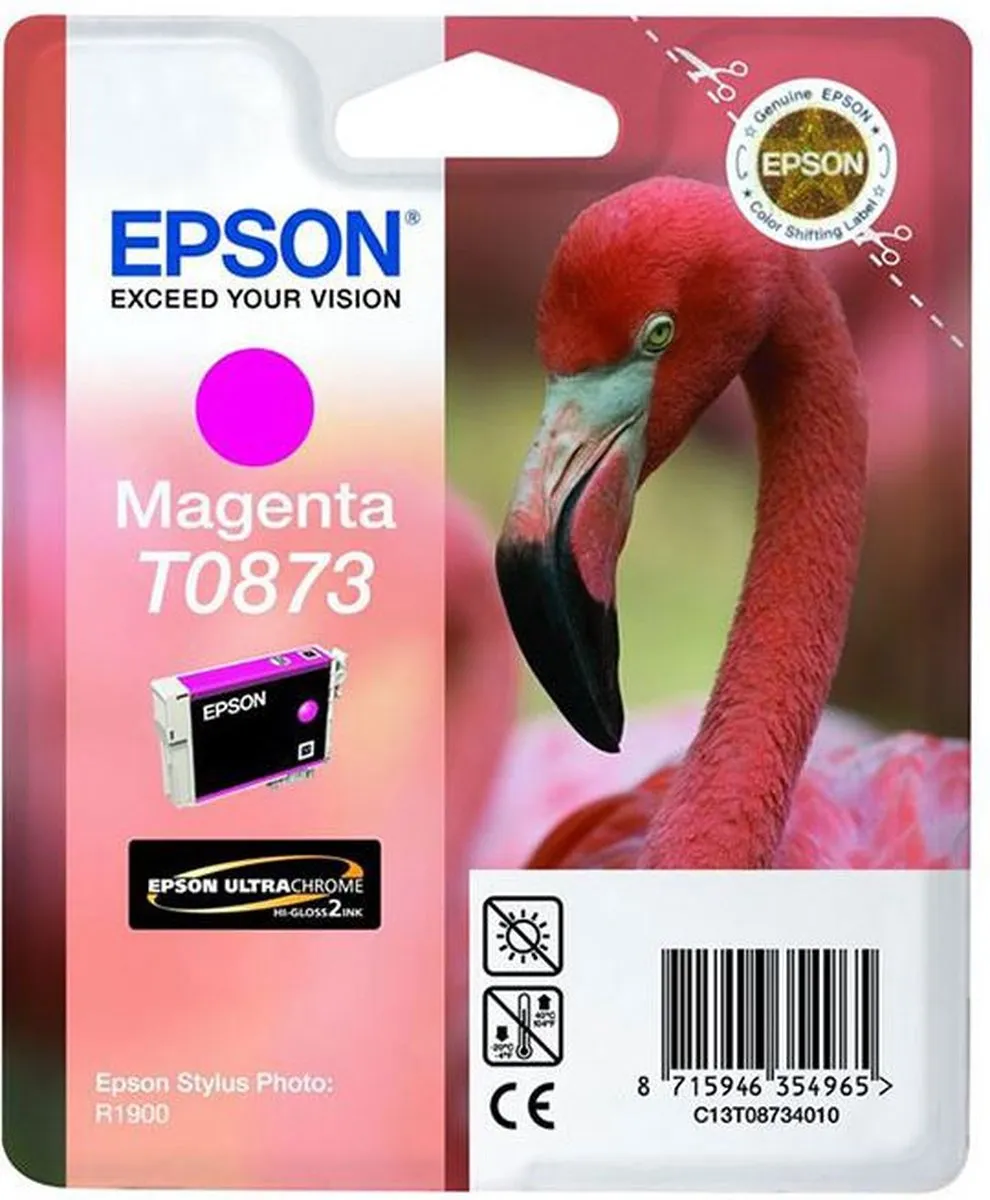 Epson Flamingo T0873 Magenta Inktpatroon - 890 pagina's