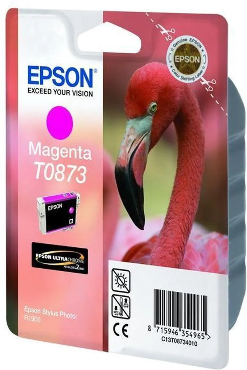Epson Flamingo T0873 Magenta Inktpatroon - 890 pagina's