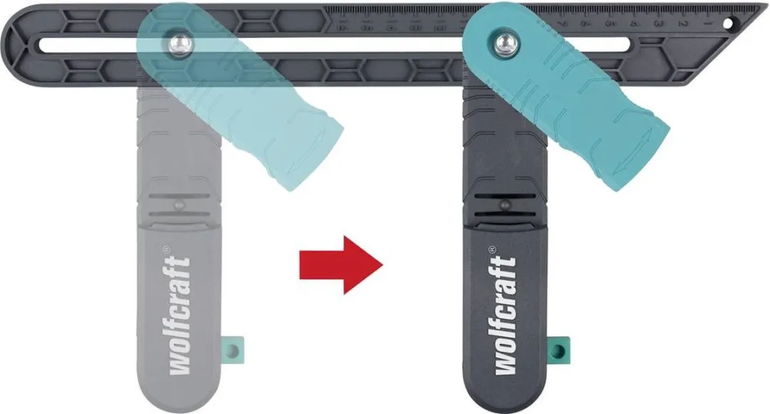 Wolfcraft Zweihaak 6958000 - Winkelhaak met kruishoutfunctie