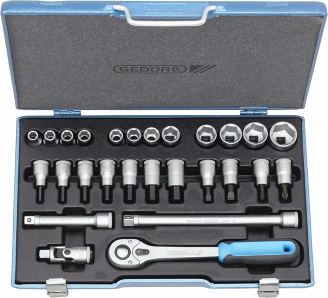 Gedore 6140090 Dopsleutelset 1/2" 27-delig