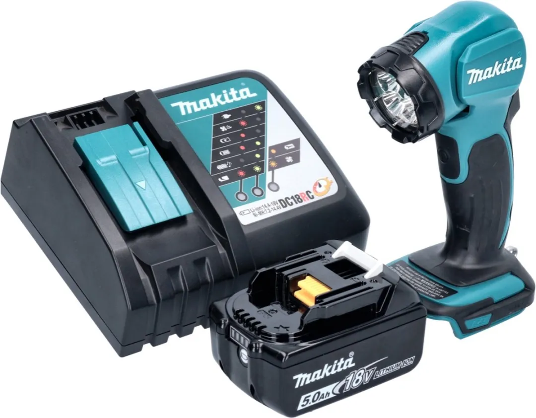 Makita DEADML 815 RT1 LED-handlamp 18V - 160 lm - Turquoise/Zwart - afbeelding 5 van 5