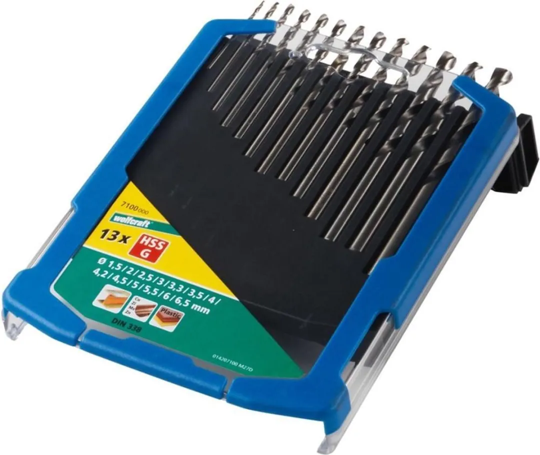 Wolfcraft Metaalboorset HSS Ø1,5–6,5mm - 13-delig