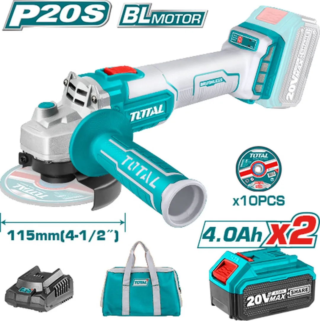 Total Haakse Slijper 115mm 20V