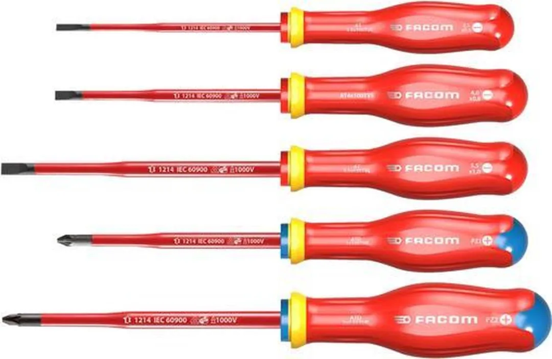 FACOM ATD.J5TVEPB Schroevendraaierset 1000V - 5-delig - Rood