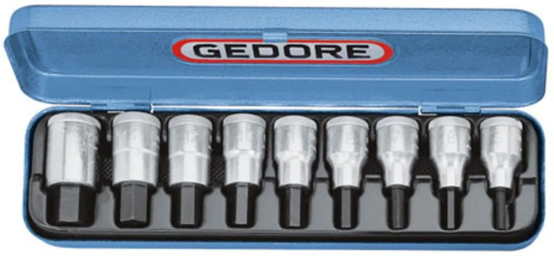 Gedore 6156250 Dopsleutel-bitinzetset 1/2"
