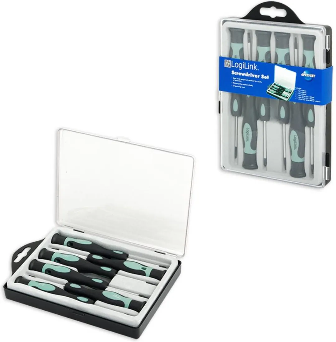 Logilink T5/T6/T7 Schroevendraaierset - 50mm - 2x Kruiskop 1x Plat