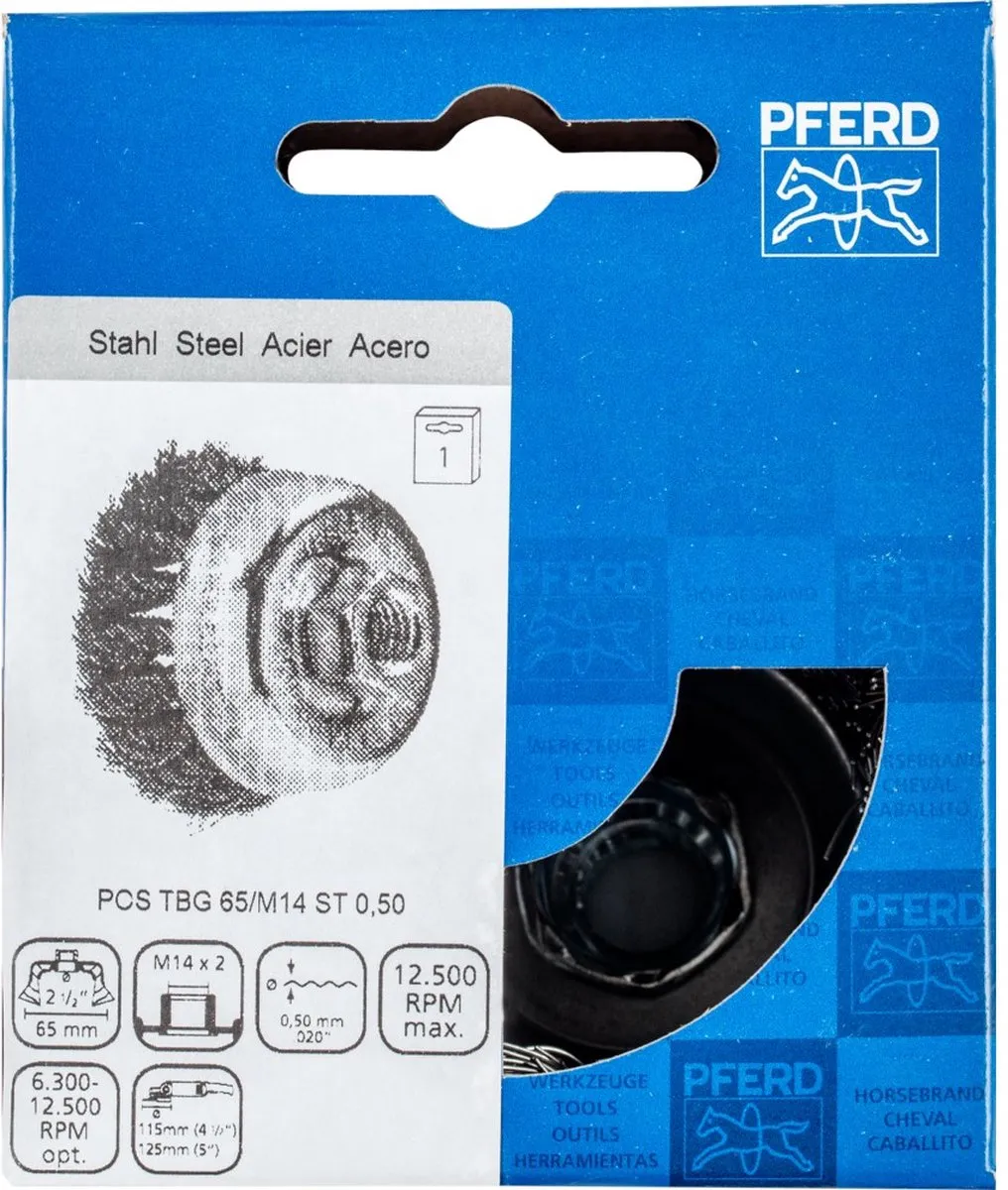 Pferd Komborstel met schroefdraad POS TBG 65/M14 ST 0,50