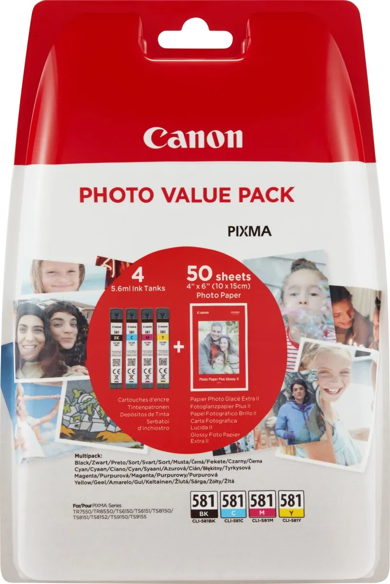 Canon CLI-581 Multipack Inktcartridges - 5x5ml Multi