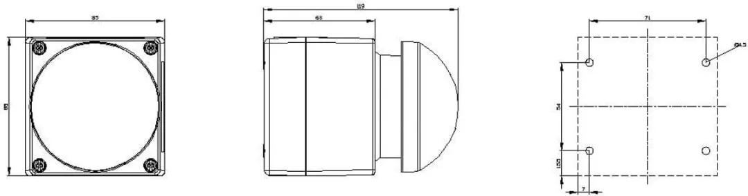 Siemens 3SU18012GA002AA1 Behuizing IP66/IP67/IP69K - Grijs/Zwart