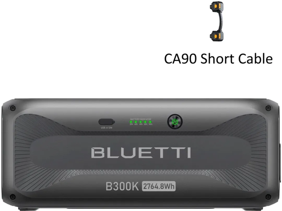 BLUETTI B300K 2,764.8 Wh LFP uitbreidingsaccu voor Zonnegenerator Apex 300/AC200L/AC300/AC500- voor Camper, Noodstroomvoorziening voor thuis