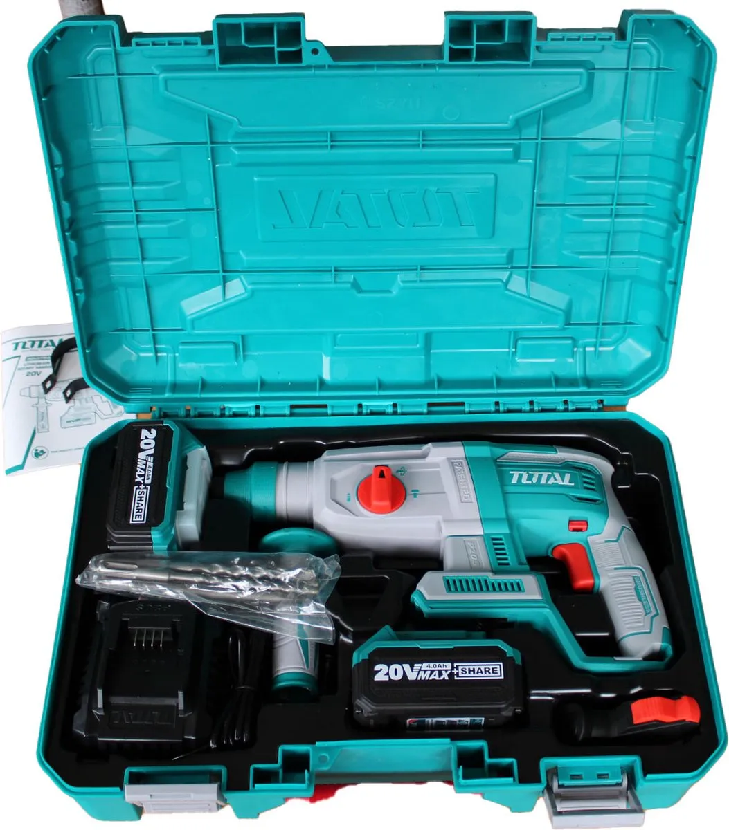 Total Koolborstelloze Boorhamer 20V - 2,0J - 2x Accu 4,0Ah