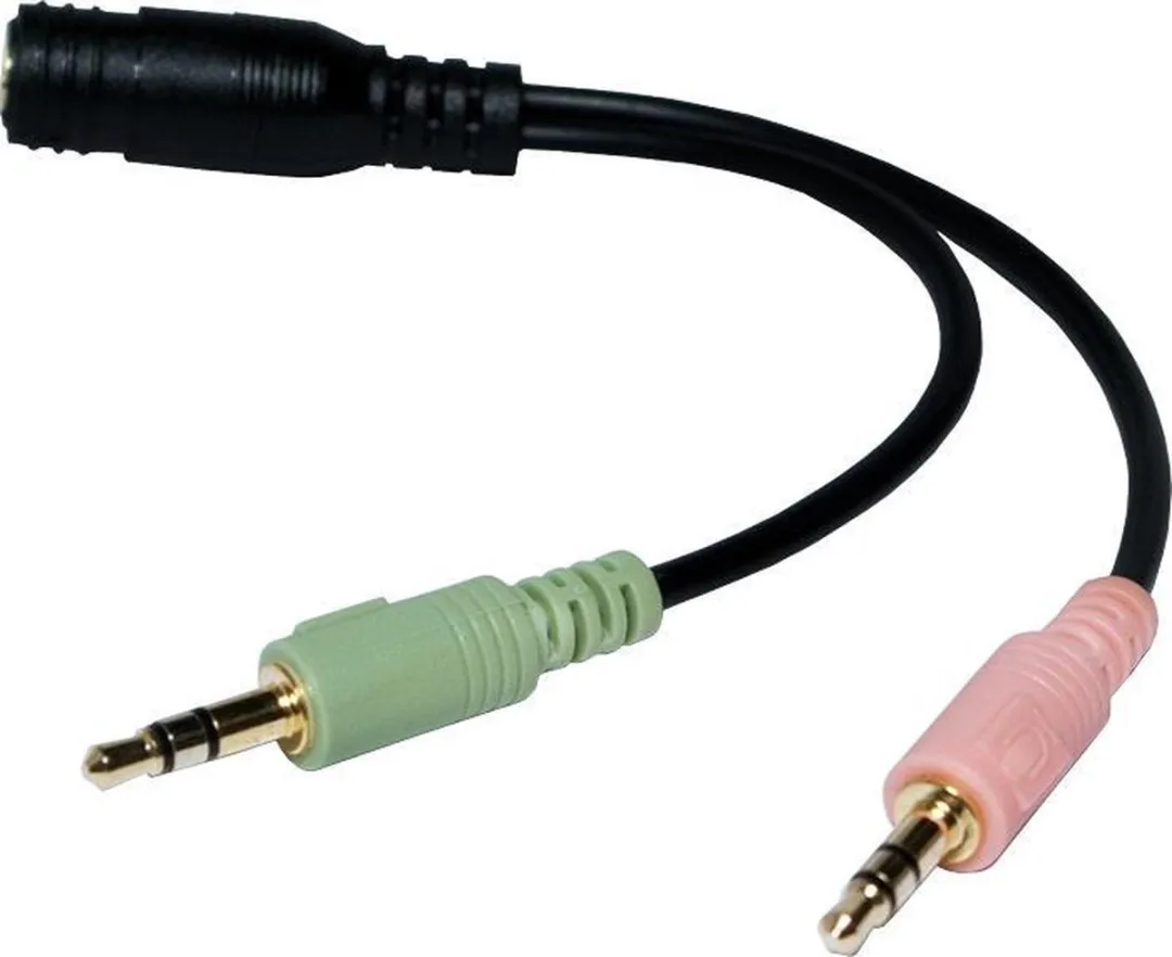 Logilink CA0020 Jackplug Audio Adapter - 2x 3,5mm - Zwart