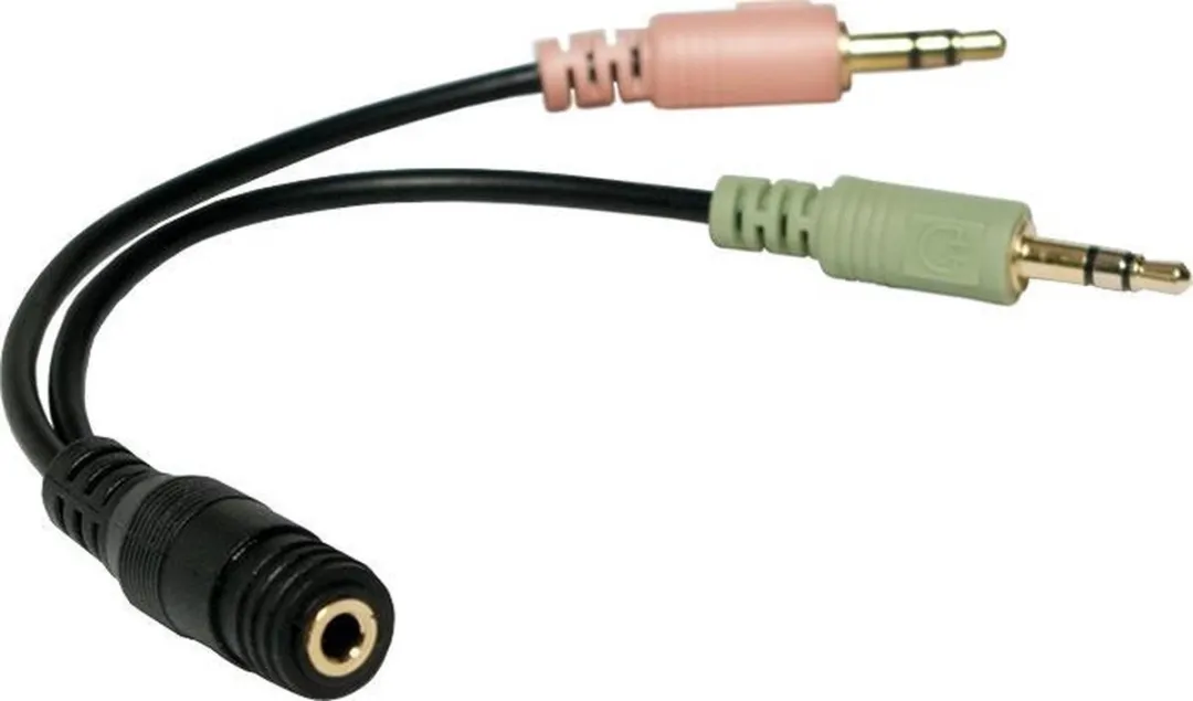 Logilink CA0020 Jackplug Audio Adapter - 2x 3,5mm - Zwart
