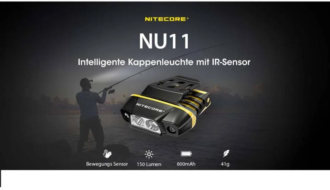 Nitecore NU11 LED Hoofdlamp - Zwart/Geel - afbeelding 6 van 6