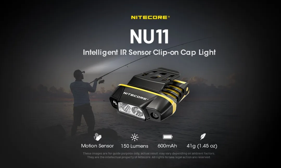 Nitecore NU11 LED Hoofdlamp - Zwart/Geel