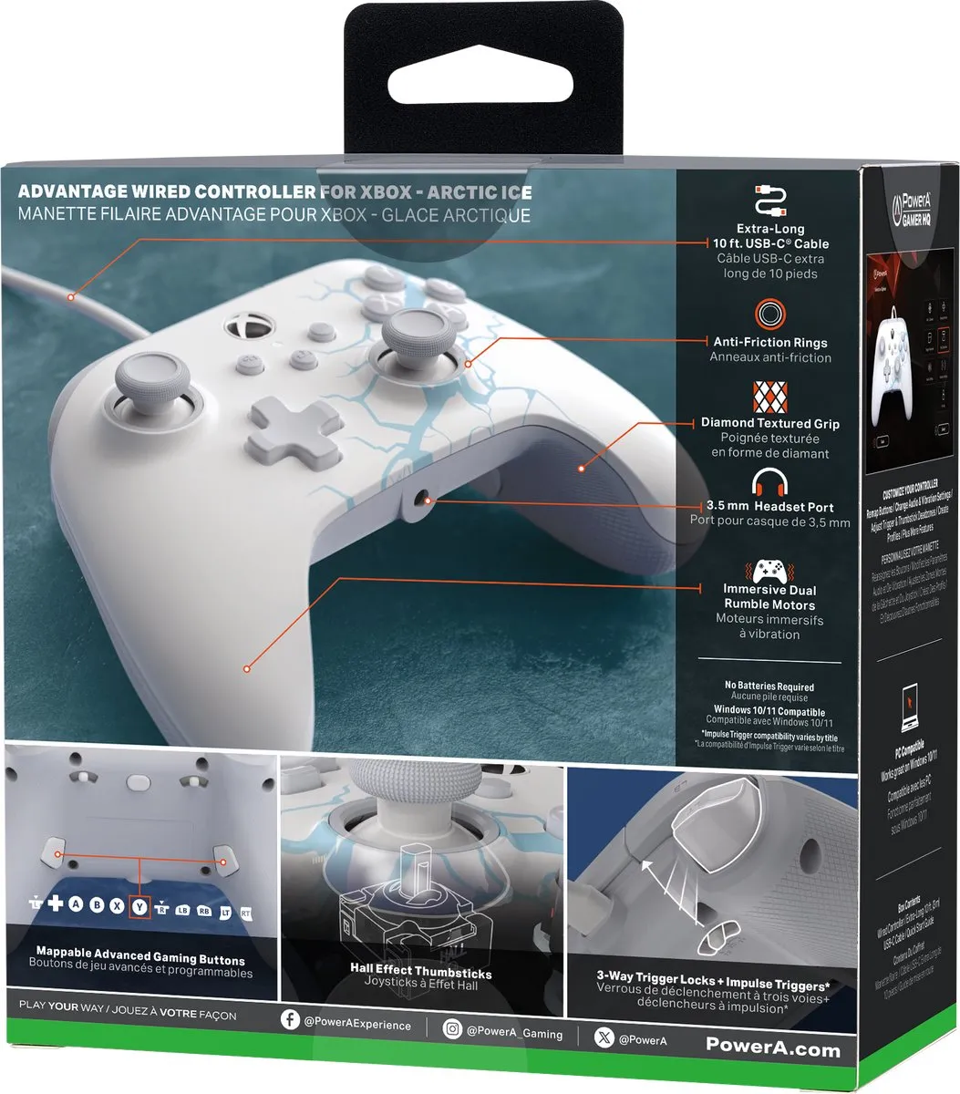 POWERA Advantage XBGP0519-01 Bedrade Controller Xbox Series X|S - Wit - afbeelding 6 van 6