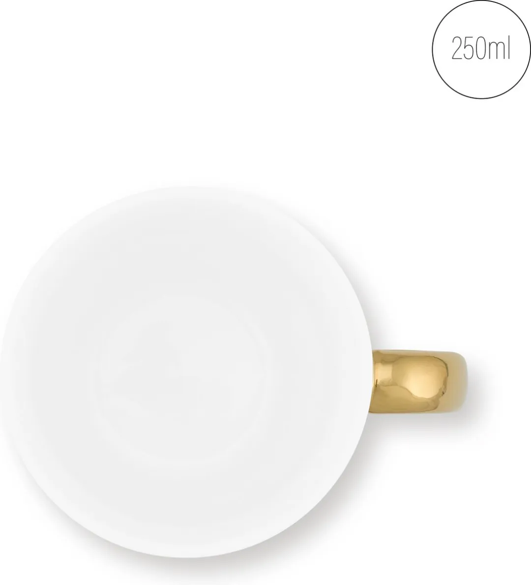 vtwonen Mokken met Oor Set 6 Stuks - 250ml - Wit/Goud - afbeelding 6 van 6