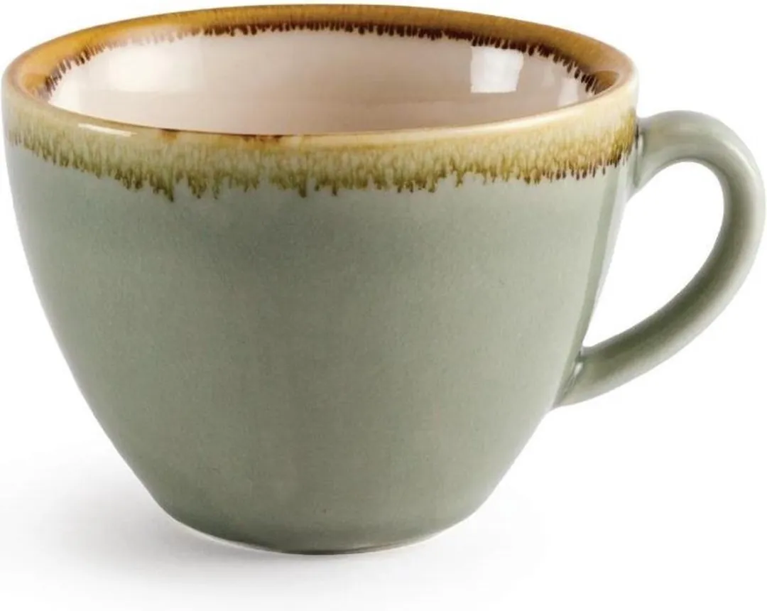 Olympia Kiln Koffiekop Mosgroen 23cl - Set van 6