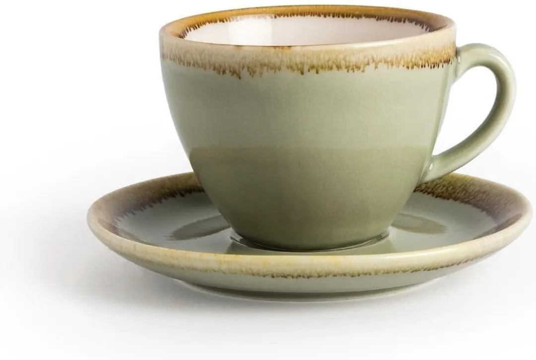 Olympia Kiln Koffiekop Mosgroen 23cl - Set van 6