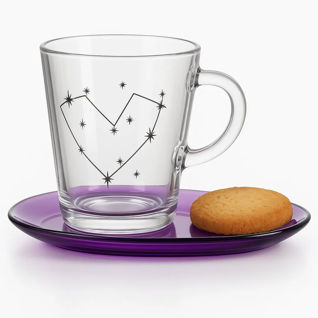 Pasabahce Thee Mok met Schotel 400ml